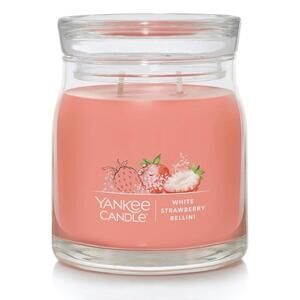 Yankee Candle White Strawberry Bellini Signature 13oz 2-Wick +35 Hours Burn Time